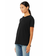 Womens Relaxed CVC BLACK HEATHER (90C/10P) Side
