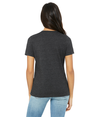 Womens Relaxed CVC DARK GREY HEATHER Back