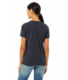 Womens Relaxed CVC HEATHER NAVY Back