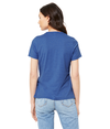 Womens Relaxed CVC HEATHER TRUE ROYAL Back