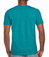 Softstyle Adult T-Shirt HEATHER GALAPAGOS BLUE (65P/35C) Back
