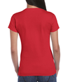 Softstyle Womens T-Shirt RED Back