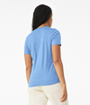 Womens Relaxed CVC HEATHER CAROLINA BLUE Back
