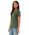 Womens Relaxed Jersey Tee MILITARY GREEN Side