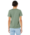 Womens Relaxed Jersey Tee SAGE Back