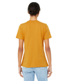 Womens Relaxed CVC HEATHER MUSTARD Back