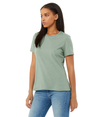 Womens Relaxed CVC HEATHER SAGE Side