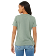 Womens Relaxed CVC HEATHER SAGE Back