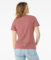 Womens Relaxed Jersey V-Neck MAUVE Back