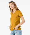 Womens Relaxed Jersey V-Neck MUSTARD Side