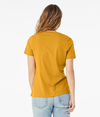 Womens Relaxed Jersey V-Neck MUSTARD Back