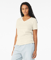 Womens Relaxed Jersey V-Neck NATURAL Side