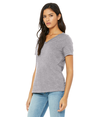 Womens Relaxed CVC V Neck ATHLETIC HEATHER Side