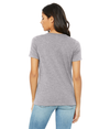 Womens Relaxed CVC V Neck ATHLETIC HEATHER Back