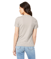 Womens Relaxed CVC V Neck HEATHER DUST Back