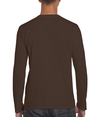 Softstyle Adult Long Sleeve DARK CHOCOLATE Back
