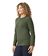Softstyle Adult Long Sleeve MILITARY GREEN Side