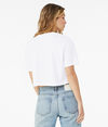 Womens Jersey Cropped Tee WHITE Back