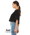 Womens Jersey Cropped Tee BLACK Side