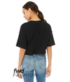 Womens Jersey Cropped Tee BLACK Back
