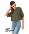 Womens Jersey Cropped Tee MILITARY GREEN altfront