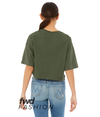 Womens Jersey Cropped Tee MILITARY GREEN Back