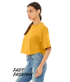 Womens Jersey Cropped Tee MUSTARD altfront
