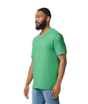 Softstyle Adult V-Neck T-Shirt HEATHER IRISH GREEN (65P/35C) Side
