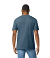 Softstyle Adult V-Neck T-Shirt HEATHER NAVY (65P/35C) Back