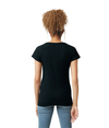 Softstyle Womens V-Neck BLACK Back