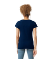 Softstyle Womens V-Neck NAVY Back