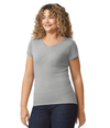 Softstyle Womens V-Neck SPORT GREY (90C/10P) Side