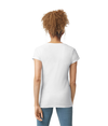 Softstyle Womens V-Neck WHITE Back