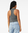 Racerback Cropped Tank DEEP HEATHER Back
