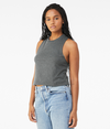 Racerback Cropped Tank DEEP HEATHER Side