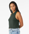 Racerback Cropped Tank HEATHER FOREST Side