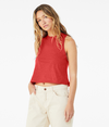 Racerback Cropped Tank HEATHER RED Side