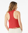 Racerback Cropped Tank HEATHER RED Back