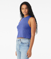 Racerback Cropped Tank HEATHER TRUE ROYAL Side