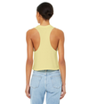 Racerback Cropped Tank HEATHER FRENCH VANILLA Back