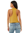 Racerback Cropped Tank HEATHER MUSTARD Back