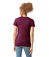 SoftStyle CVC Womens T-Shirt MAROON MIST BACK