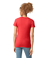 SoftStyle CVC Womens T-Shirt RED MIST BACK
