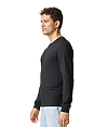Softstyle CVC Long Sleeve Tee PITCH BLACK MIST SIDE