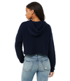 Womens Cropped Hoodie NAVY Back