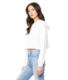 Womens Cropped Hoodie WHITE Side