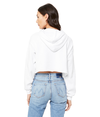 Womens Cropped Hoodie WHITE Back