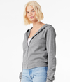 Womens Full Zip Hoodie ATHLETIC HEATHER (90C/10P) Side