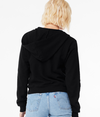 Womens Full Zip Hoodie BLACK Back