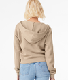 Womens Full Zip Hoodie TAN Back